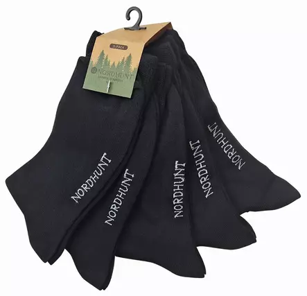 Nordhunt Bamboo 5-Pack Socks Black 40-45 - Sukat - 23445 - 1