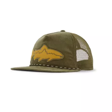 Patagonia Fly Catcher Hat Fitz Roy Trout w Tent Green - Kauluspaidat ja flanellit - 198077030515 - 1