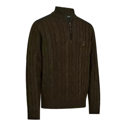 Deerhunter Randall Half-Zip Knit Art Green - Fleecetakit - 5702827237939 - 1