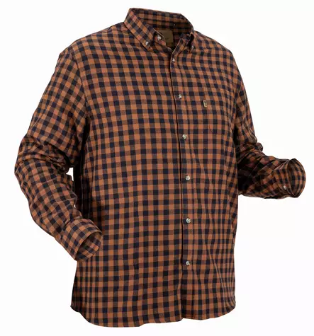 Nordhunt Sermen Flannel Shirt Navy / Tobacco Check - Kauluspaidat ja flanellit - NH600224-259-S - 1